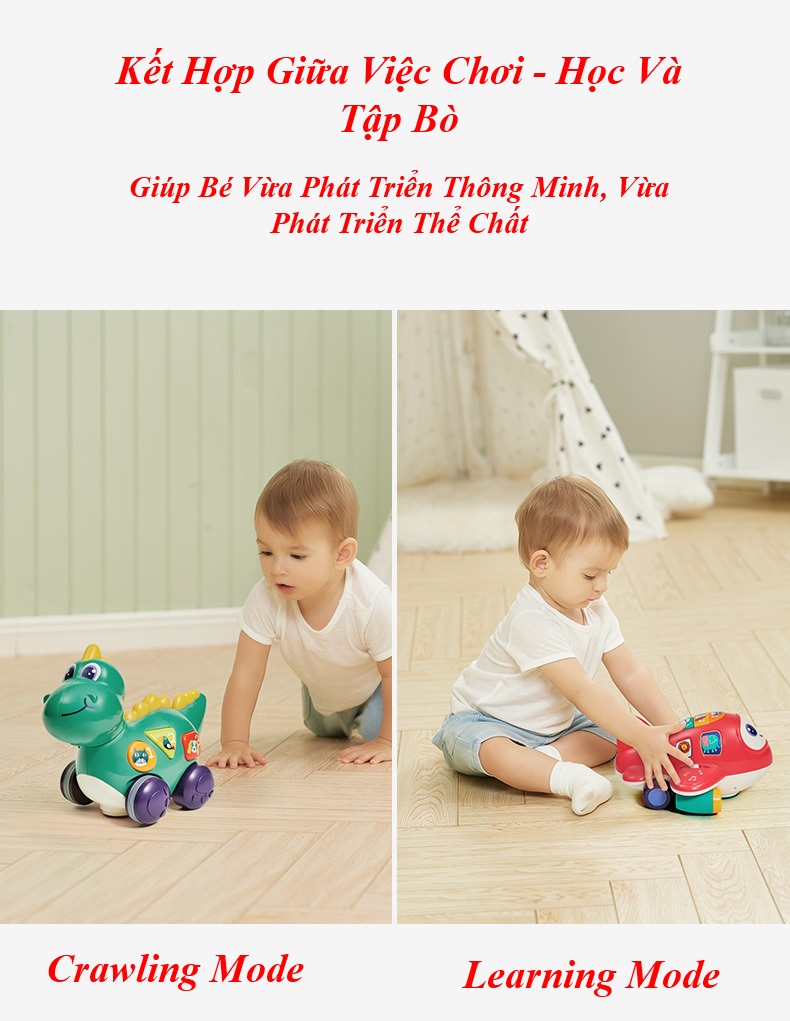 Đồ Chơi Tập Bò Khủng Long và Máy Bay - BabyCare