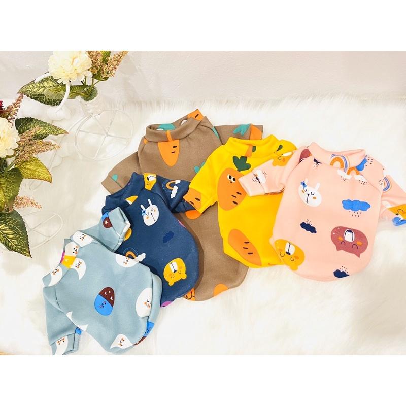 Áo nỉ cún, miu cưng thiết kế xinh xắn đáng yêu chất liệu nỉ cao cấp lót lông