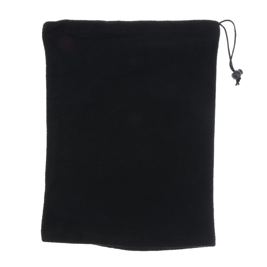 3 in 1 Snood Fleece Scarf Balaclava Neck Warmer Mask Beanie Hat Black