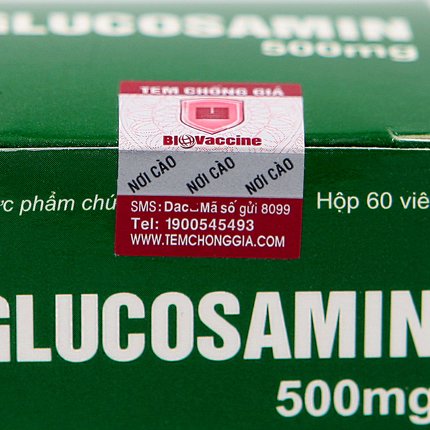 Thực phẩm chức năng Viên bổ khớp, dưỡng khớp Glucosamin 500mg (Hộp 60 viên)