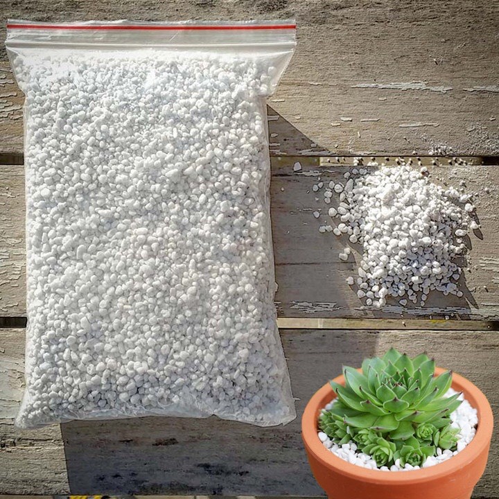 Đá Perlite, bao100gr (~ 2dm3), đá trân châu trồng hồng, sen đá, thuỷ canh giàu khoáng chất, tăng độ tơi xốp trong đất