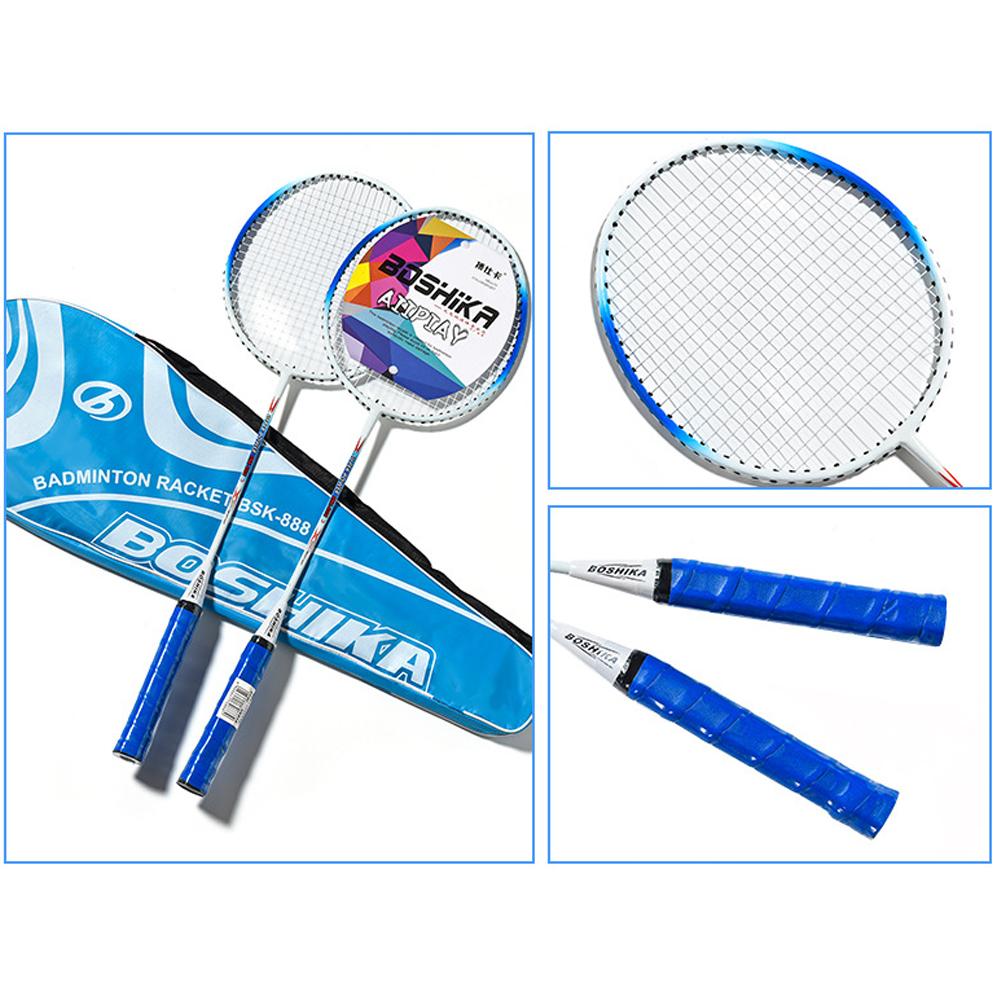 Set Túi Đựng Và Cặp Vợt Cầu Lông Hợp Kim Sắt Cho Người Lớn Kèm 6 Quả Cầu Lông