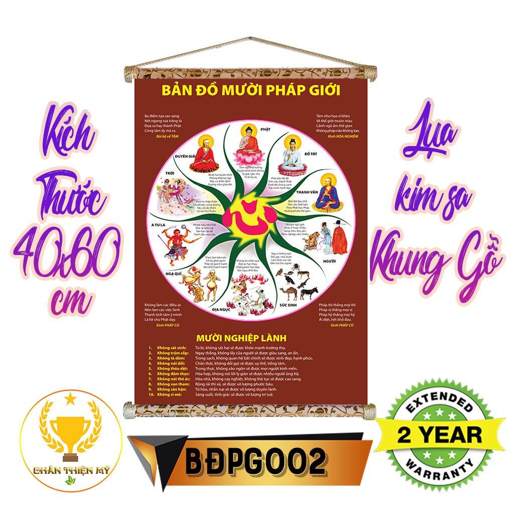 Bản đồ 10 Pháp giới khung gỗ