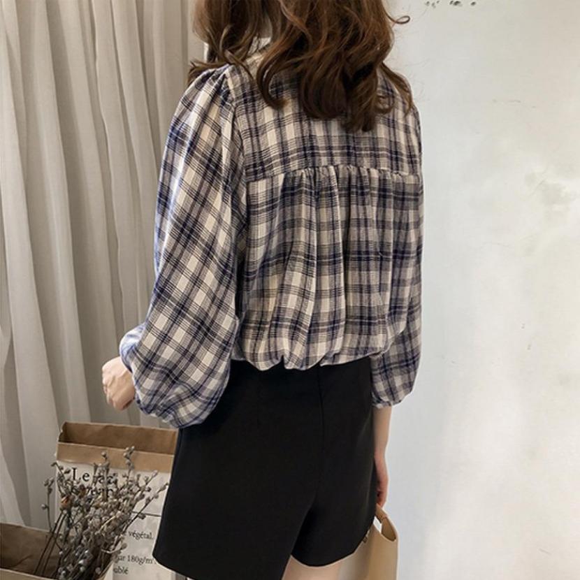 Áo nữ kẻ caro màu form rộng ale14