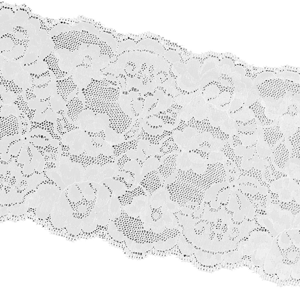 5 Yards 15cm Tiny Stretch Lace Ribbon Floral Trim Sewing Lace Fabric Applique Clothing Accessories Crafts for Bridal Wedding Veils Dress DIY