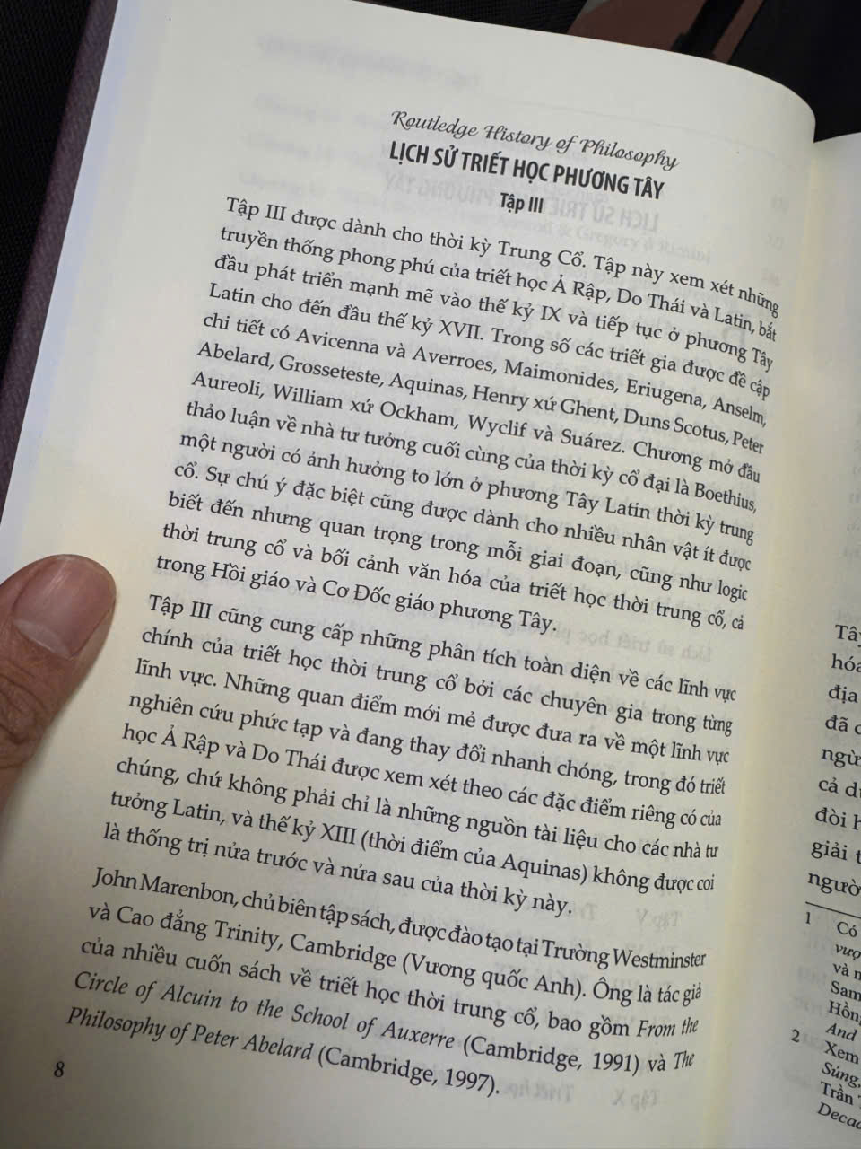 (Bìa cứng) LỊCH SỬ TRIẾT HỌC PHƯƠNG TÂY – Tập 3: Triết Học Thời Kỳ Trung Cổ - John Marenbon - Vũ Thanh Bình dịch - NXB Khoa Học Xã Hội