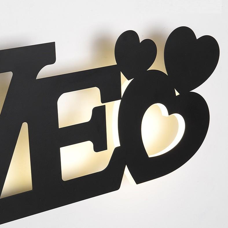 Đèn ngủ treo tường trang trí 12W C6577 hình chữ LOVE