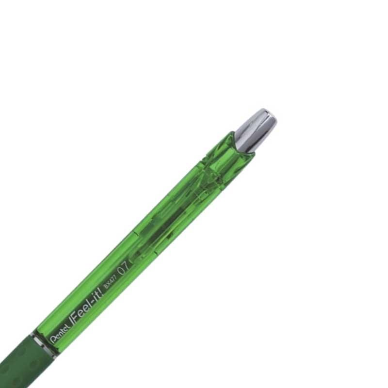 Bộ 2 Bút Bi Bấm Pentel 0.7 BX477 - Xanh Lá