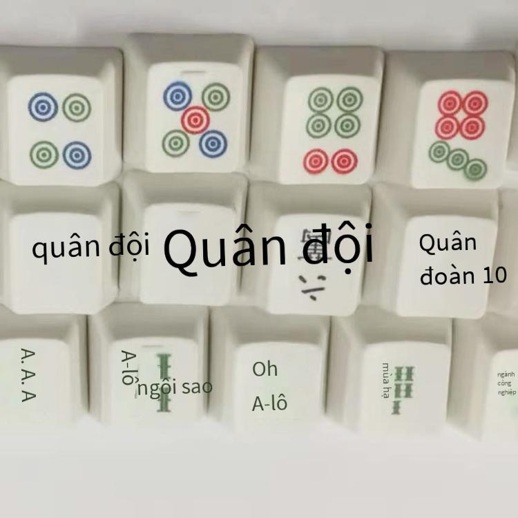 Phong Cách Mới Nhất Thuốc Nhuộm Thăng Hoa Nắp Bàn Phím Cơ Mahjong Keycap Bàn Phím Kỹ Thuật Số Đặc Biệt Cao Cấp Cá Tính Keycap