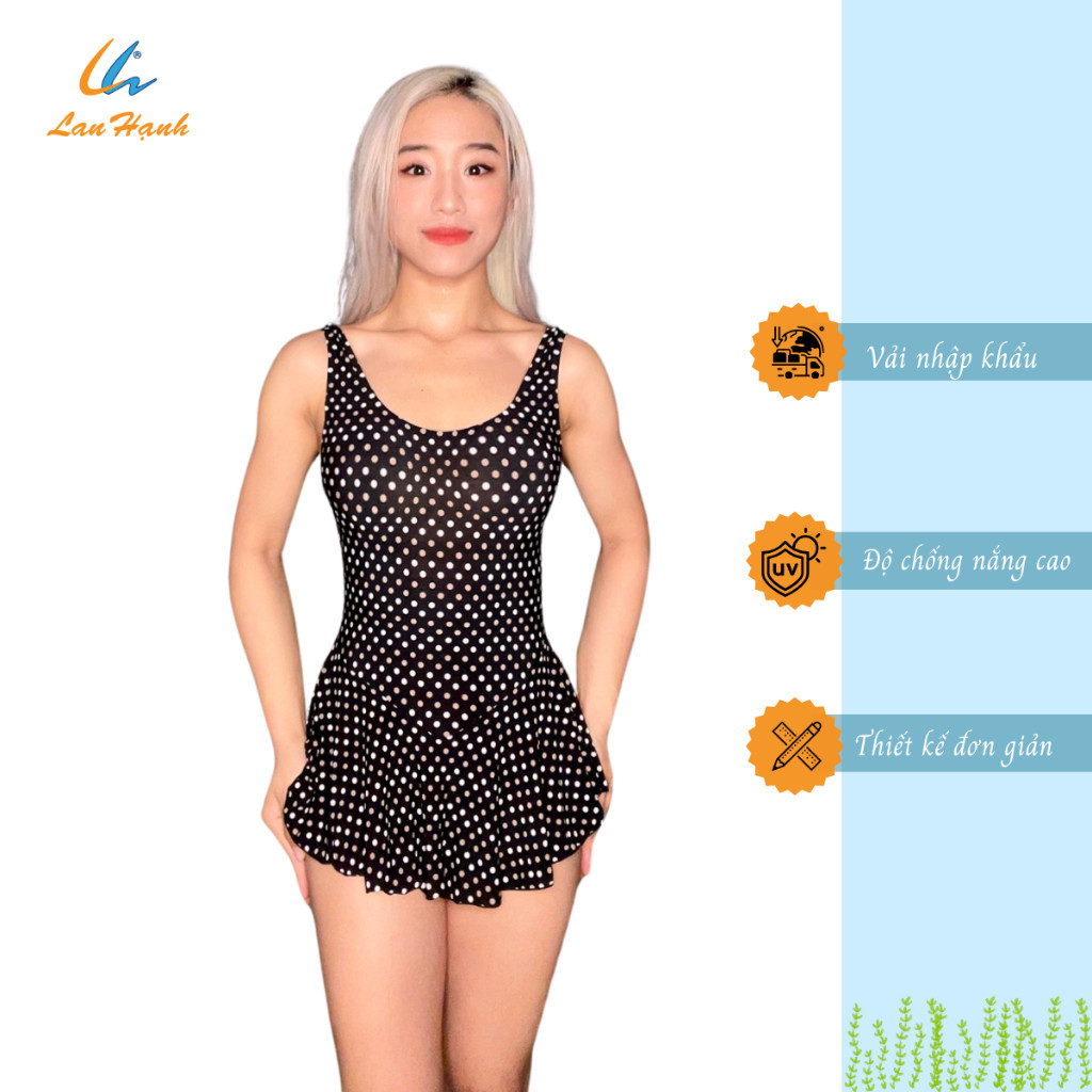 Bộ Bơi Nữ Một Mảnh Đầm 90028 Lan Hạnh