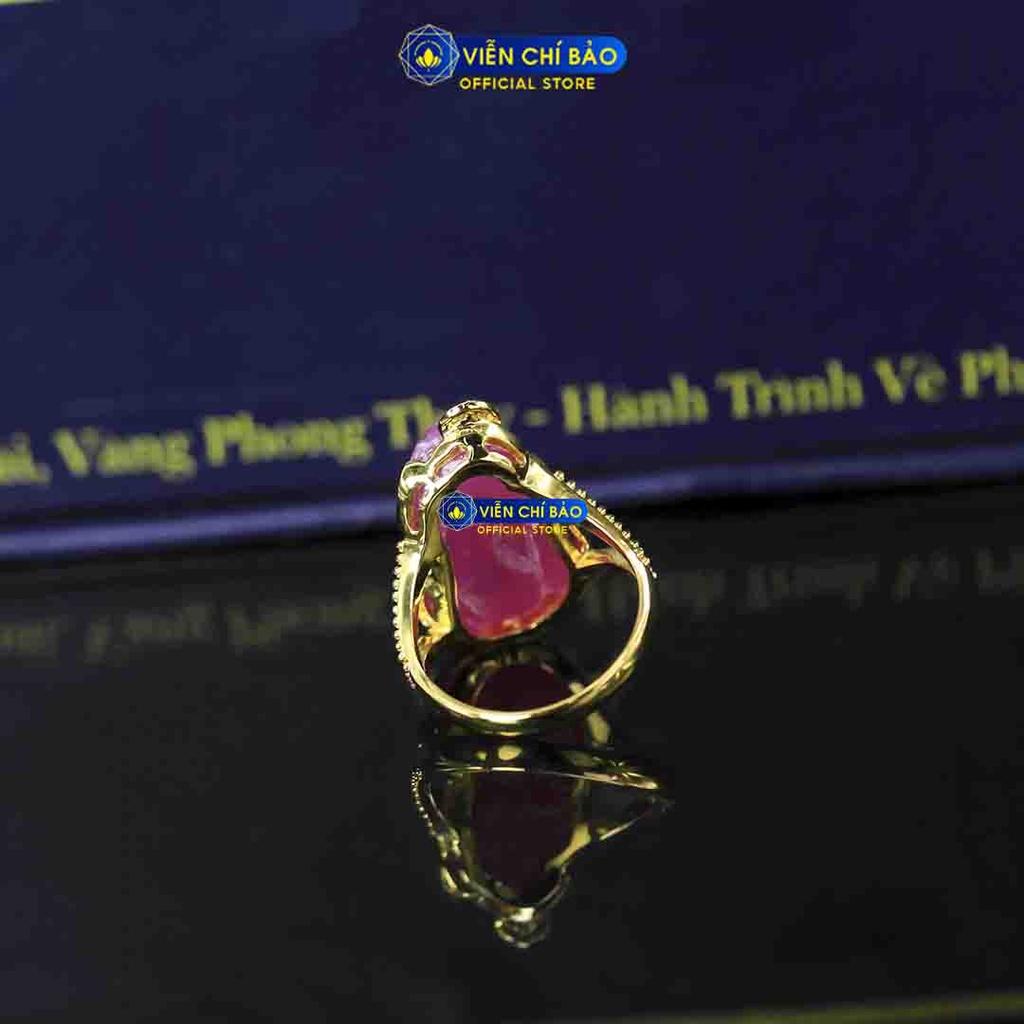 Nhẫn bạc nữ Tỳ Hưu đá Ruby chất liệu bạc S925 thời trang phụ kiện trang sức nữ Viễn Chí Bảo N600026