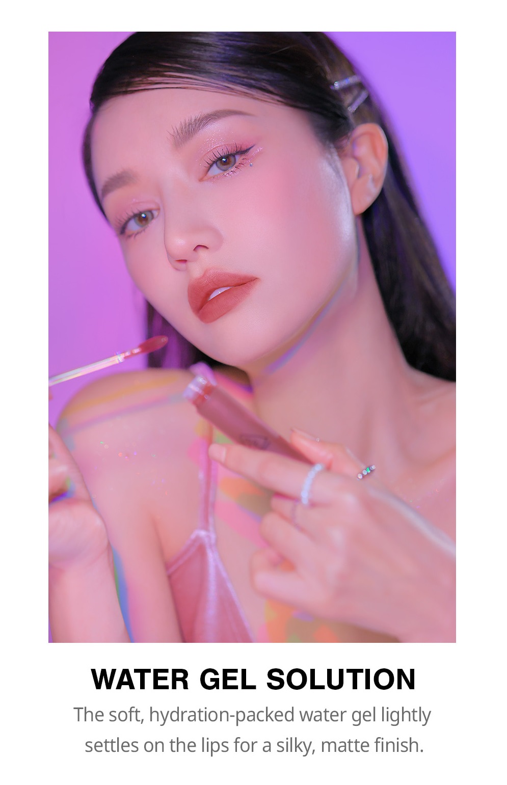 Son Kem 3CE Phiên Bản 3CE BLUR WATER TINT #EARLY HOUR Tone Hồng Hoa Cà Cho Làn Môi Mềm Mại Quyến Rũ