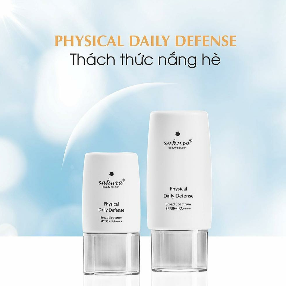 Kem chống nắng vật lý Sakura Physical Daily Defense SPF50+ PA++++ 60gr