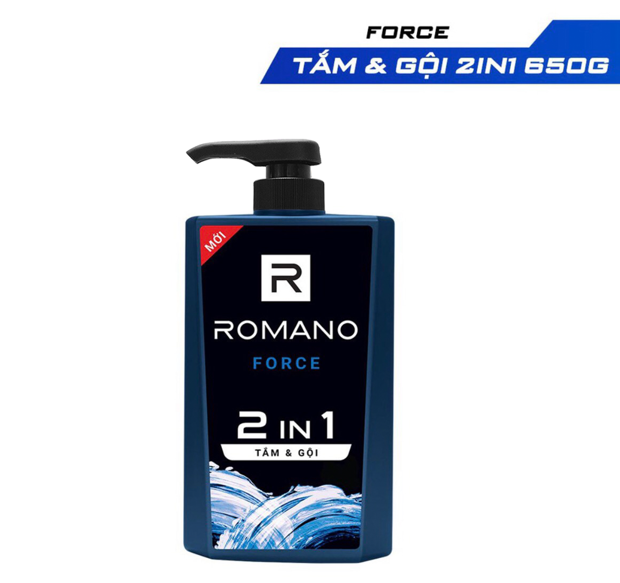 Dầu Tắm Gội 2 Trong 1 Dành Cho Nam Romano Force (650g)