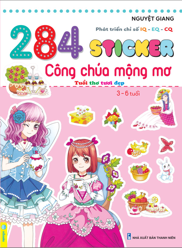 Sách - 284 Sticker Công Chúa Mộng Mơ cho bé 3-6 tuổi - Phát triển chỉ số IQ - EQ - CQ - ndbooks