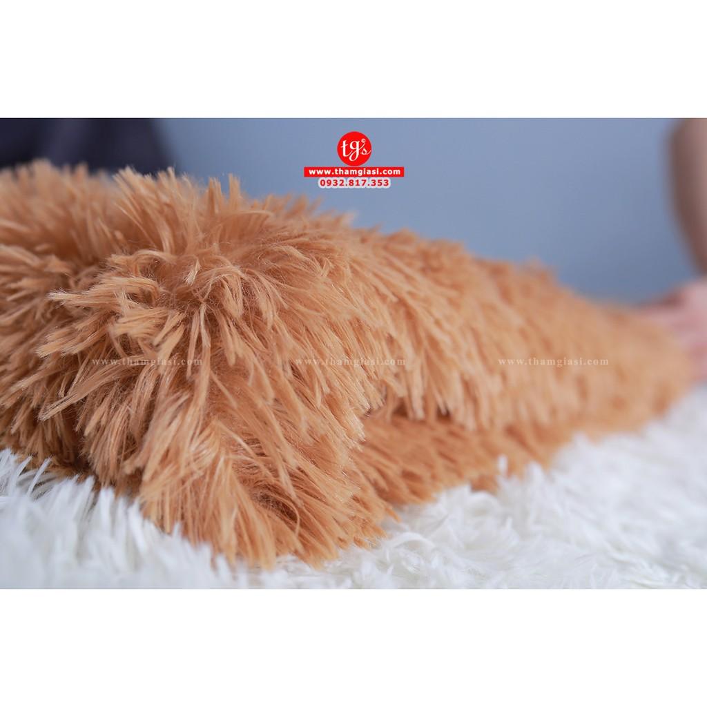 Thảm Lông Xù Khaki | 160x200cm | Thảm Trang Trí Phòng Khách - Phòng Ngủ - Thảm Trải Sofa - Thảm Dành Cho Bé