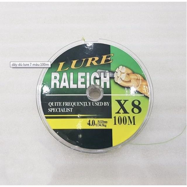Dây dù câu cá Lure Raleigh X8 7 màu siêu đẹp siêu bền mịn 0