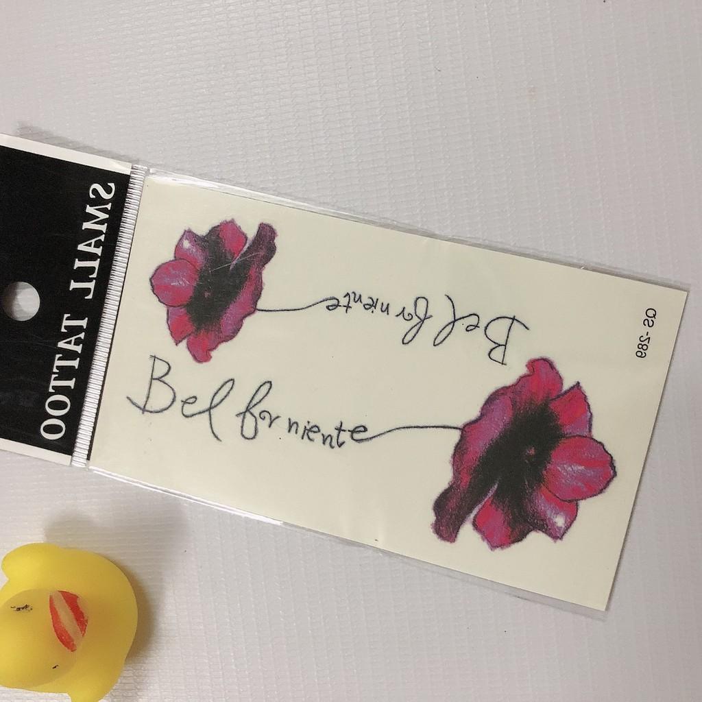 Hình xăm dán hoa chữ 10x6cm