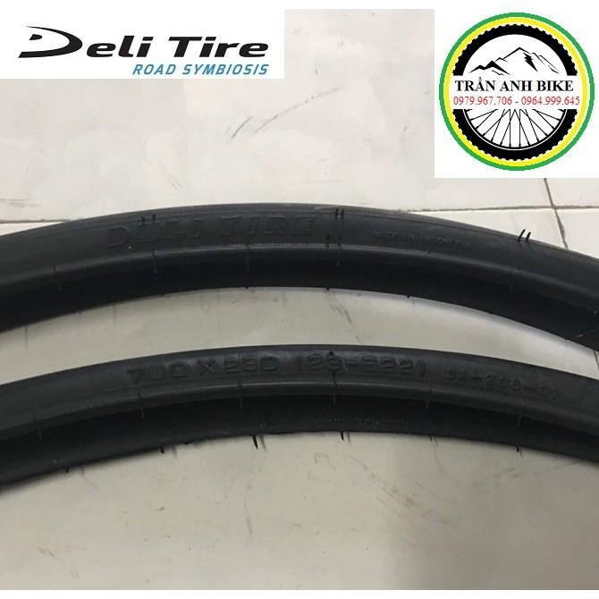 Vỏ lốp trọc xe đạp thể thao Deli Tire SA205 700x23c (1 chiếc)