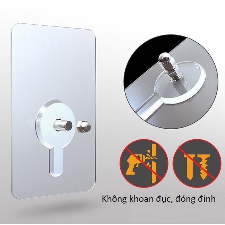 Miếng dán tường có ốc vít kèm ca lê vặn dán tường siêu trắc không cần khoan đục