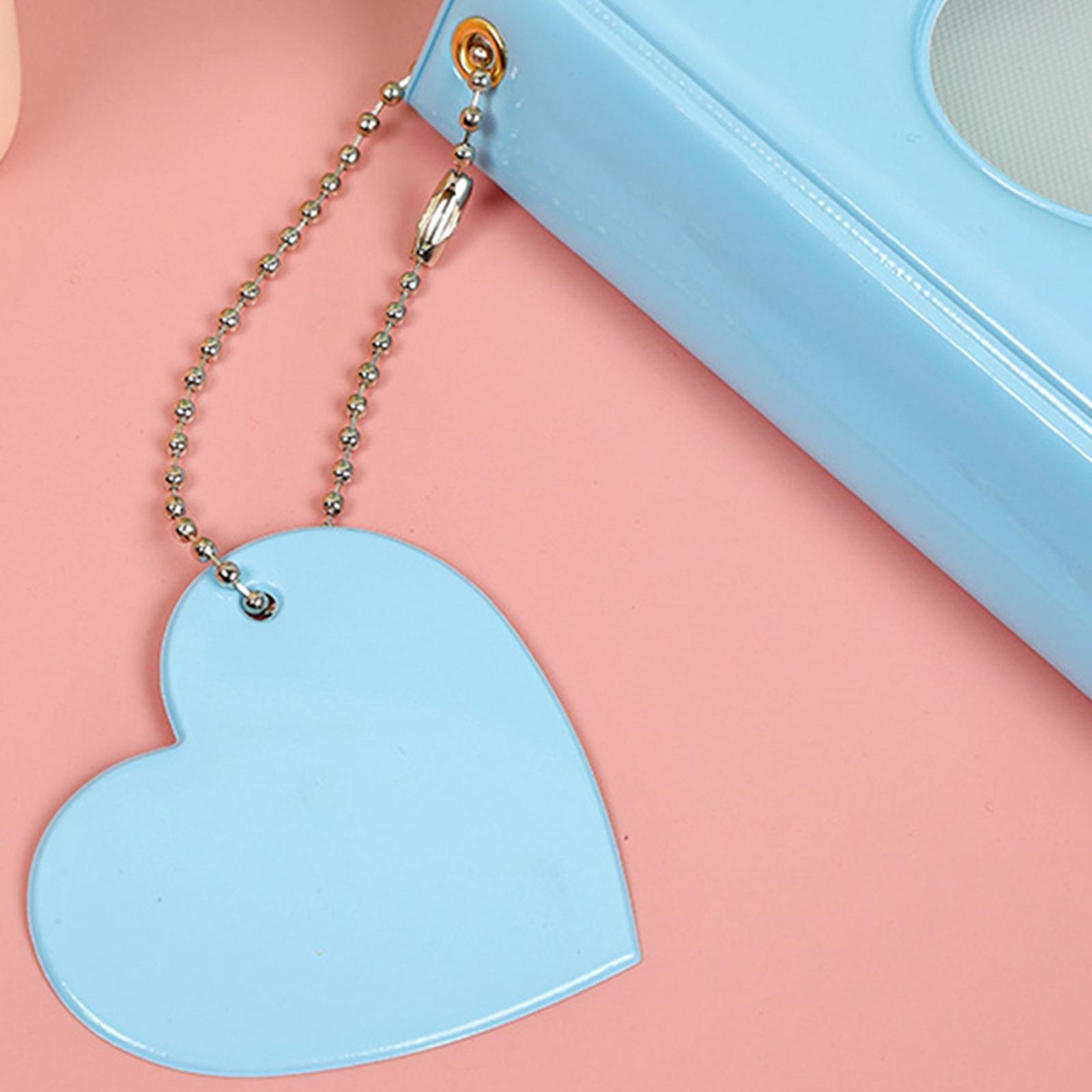 2Pieces Cute 3 inch Photo Card Holder with Love Heart Pendant Mini Album