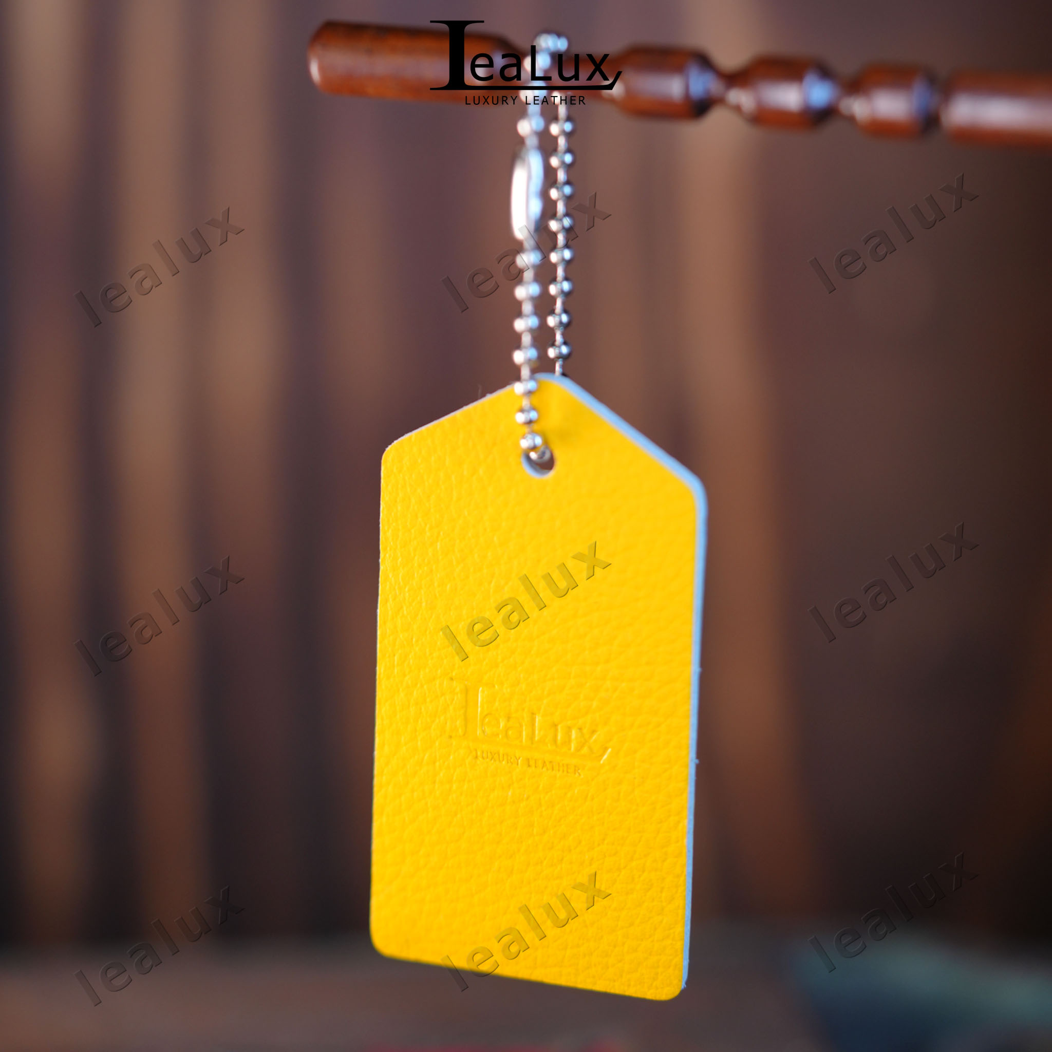 Móc Khoá Tag Da Thật LEALUX Keychain Tag