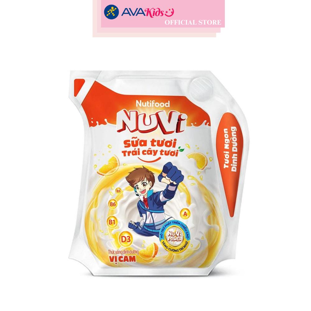 Sữa tươi trái cây tươi Nutifood NuVi hương cam 110 ml (từ 1 tuổi)