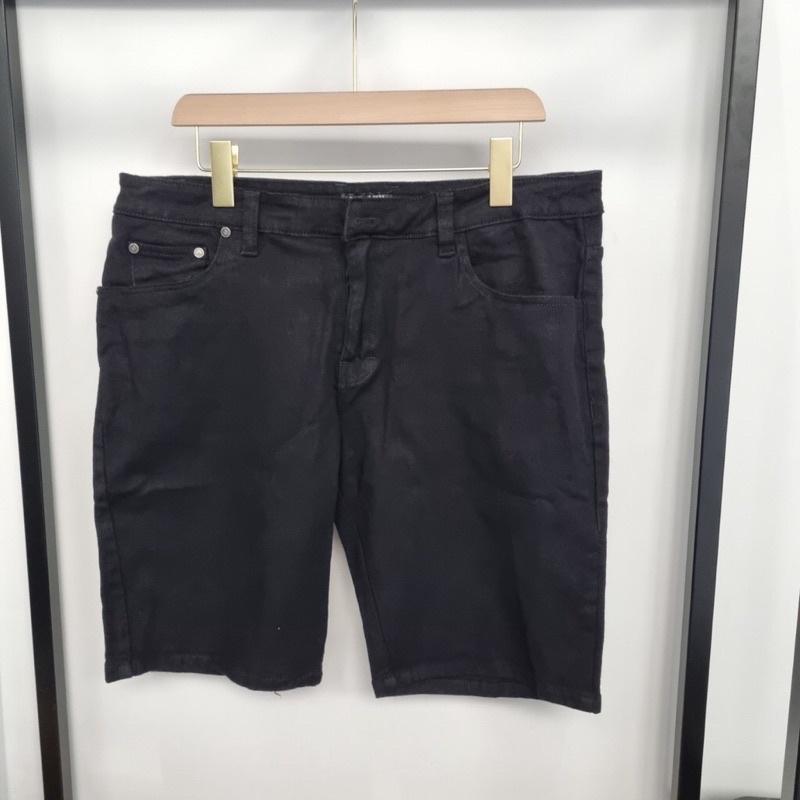 (bigsizenam &lt;130kg) short kaki thun giả jean màu đen big size nam