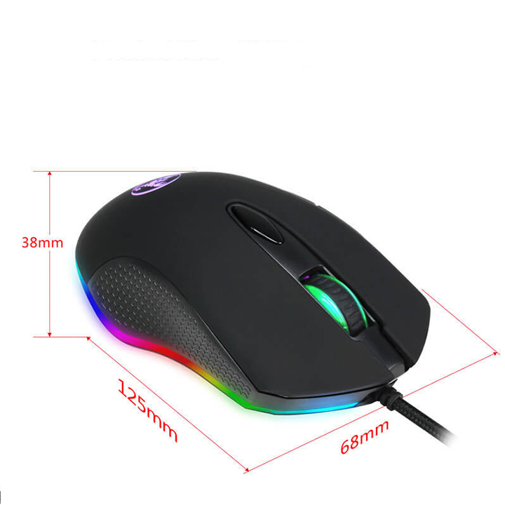 Chuột Gaming HXSJ S500 - LED 7 màu cực đẹp cực sáng - Hàng Chính Hãng