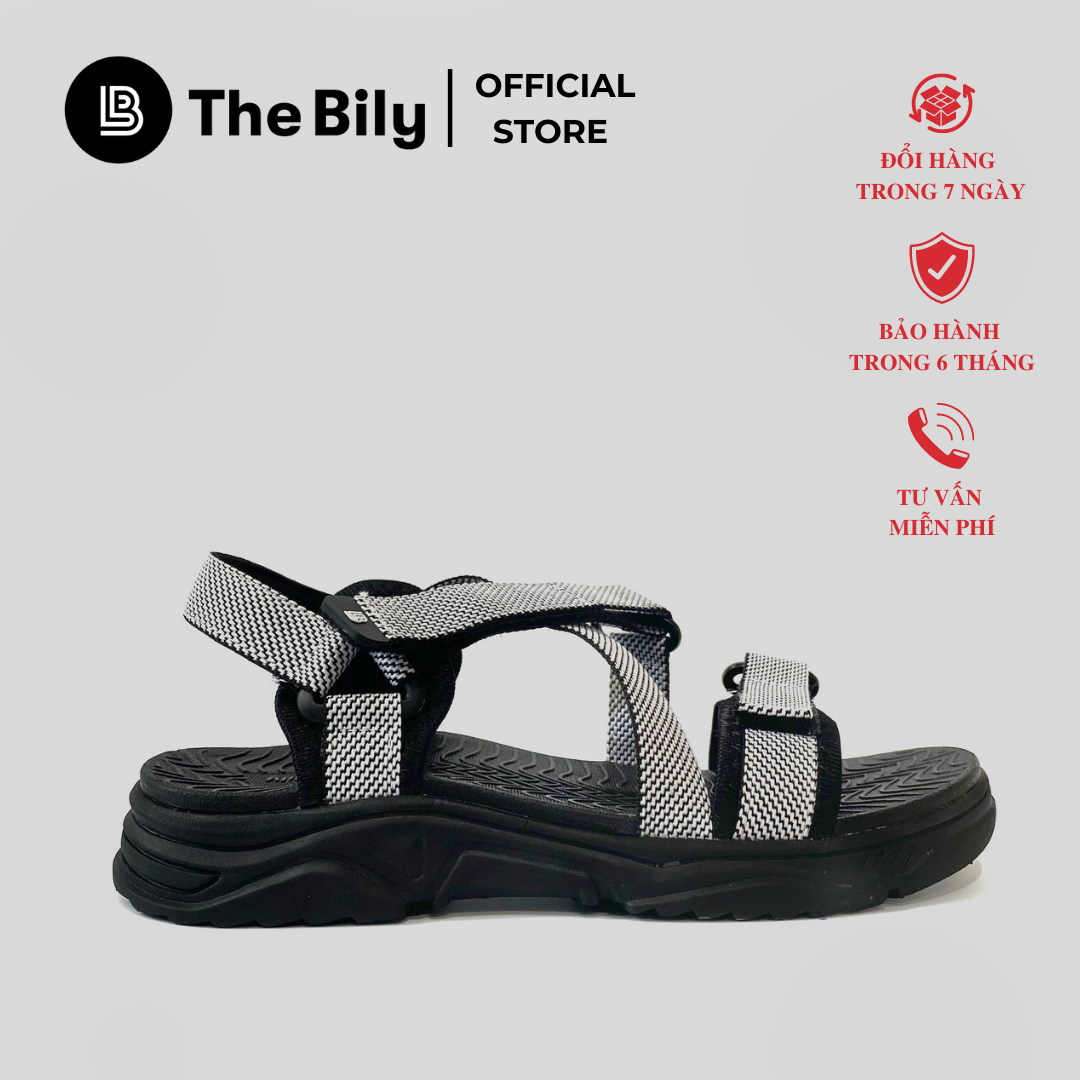 Giày Sandal Nam The Bily Quai Chéo Đôi - Màu Trắng BL02T