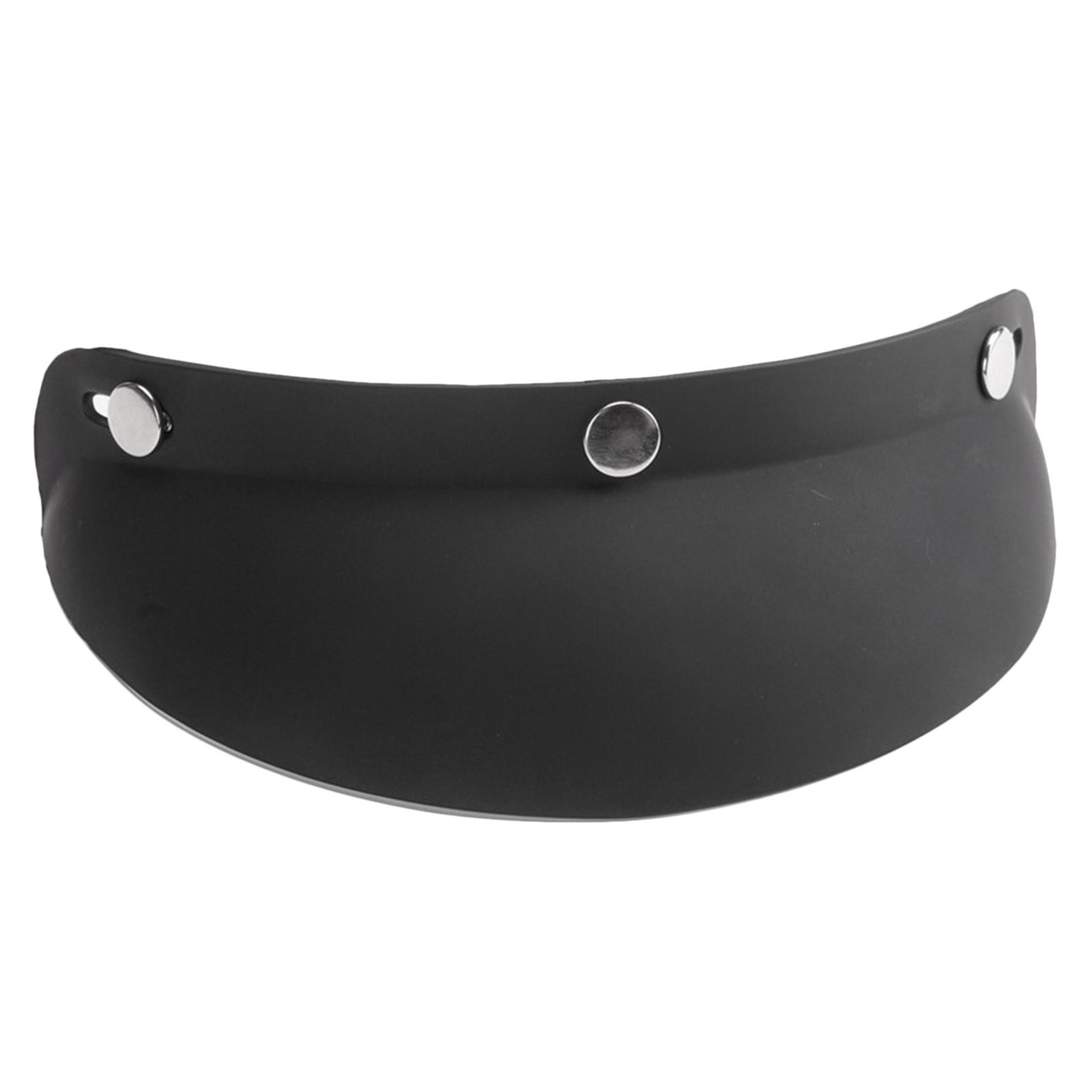 Universal Vintage 3-Snap Motorcycle Helmet Visor Sunshield Protector Shield