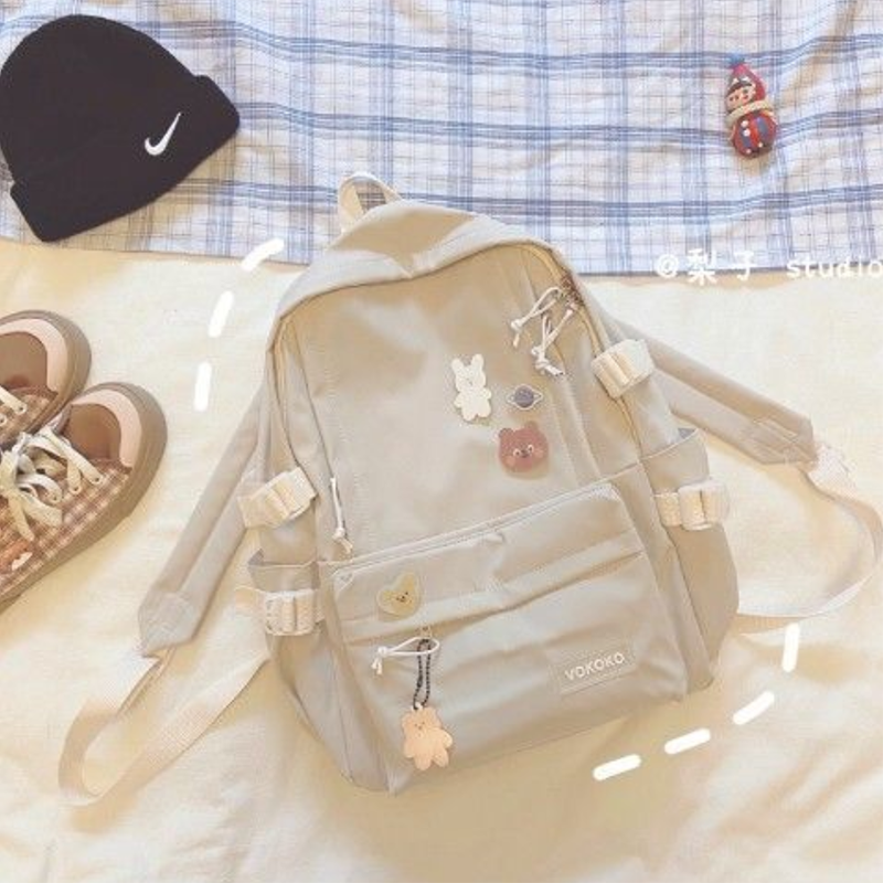 2021 Mới Kawaii Ba Lô Đi Học Túi Sinh Viên Nữ Backbag Du Lịch Daypacks Nam Giải Trí Ba Lô Hồng Túi Xinh Xắn Cho Bé