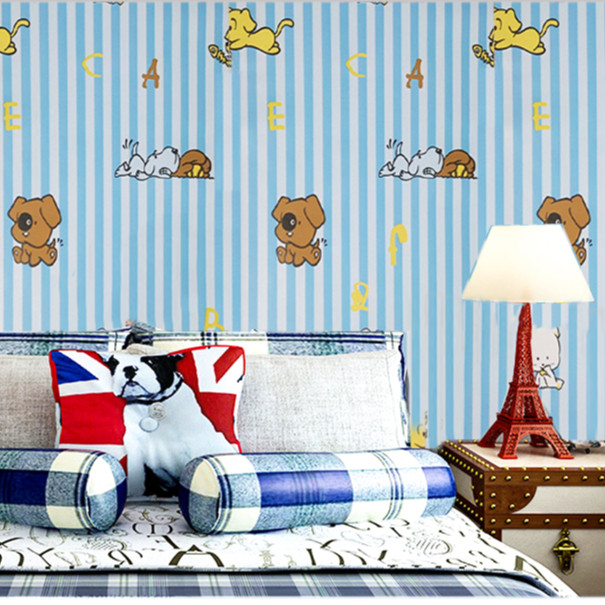 Cuộn 5m Decal Giấy Dán Tường Chó snoopy xanh dương