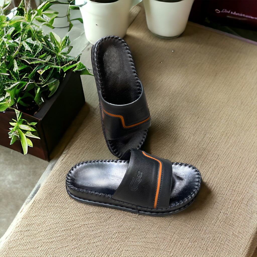 DÉP QUAI NGANG CHẤT LIỆU DA BÒ VATIS VA2044 | KHÂU ĐẾ CHẮC CHẮN