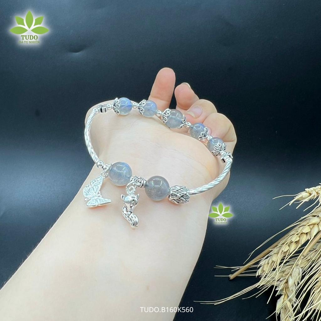 Vòng Tay Nữ Đẹp - Vòng Phong Thủy Mệnh Thủy, Kim TUDO B160K560 VCBXACU Charm Bạc Hồ Điệp, Hồ Ly - Tình Duyên & Sự Nghiệp