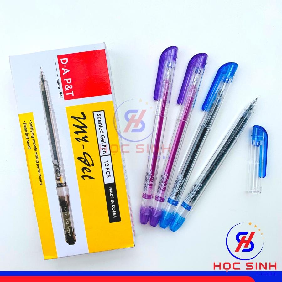 Hộp 12 Cây Bút Gel 0.5mm Đông A MyGel Xanh, Tím Hàn Quốc