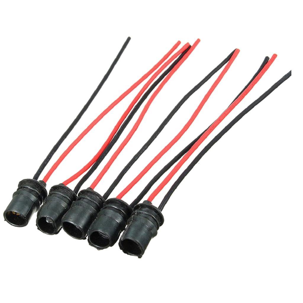 5packs T10  Wedge Light Bulb Socket Connector Holder For Auto Truck Boat