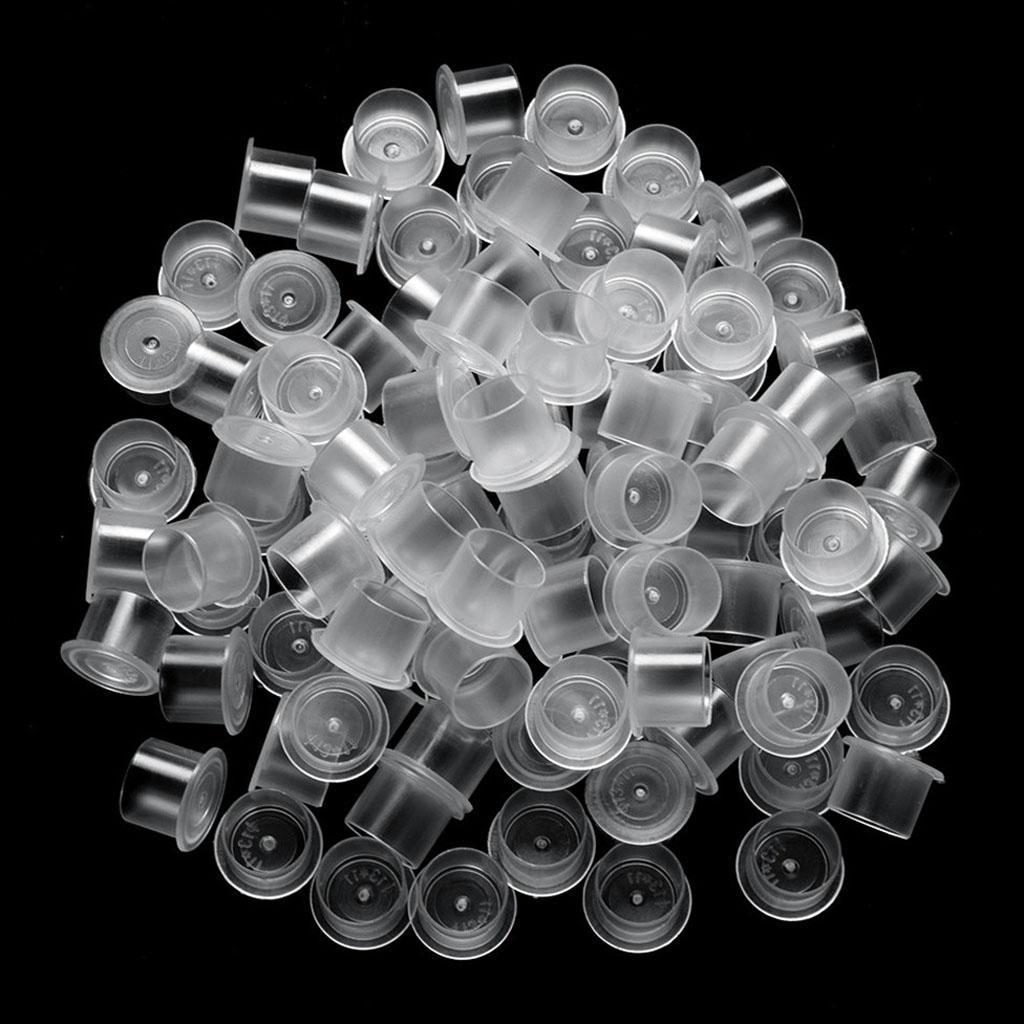 500pcs Tattoo Ink Cups Caps Plastic Pots Pigment Containers Supplies Medium