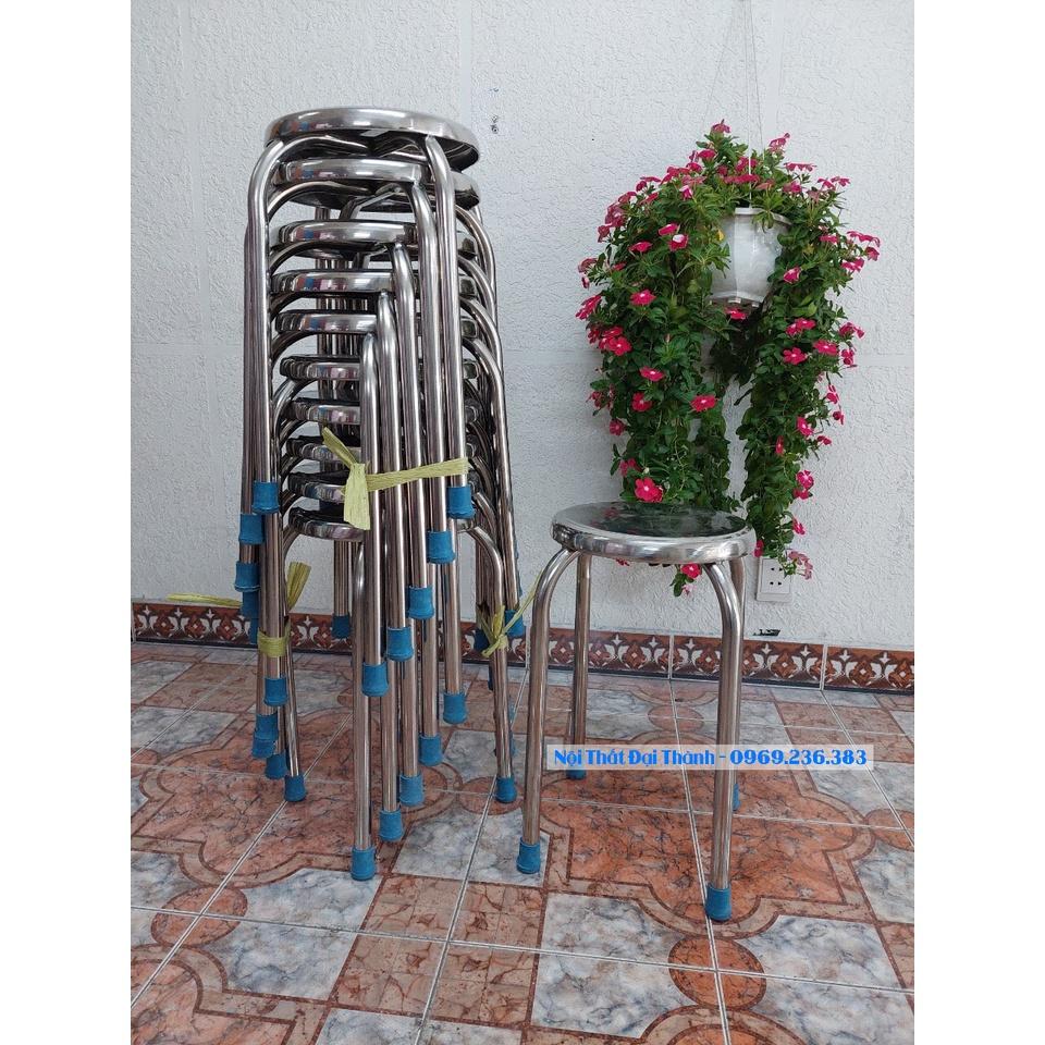 Ghế đẩu inox 304 chân cao Đại Thành loại cao cấp