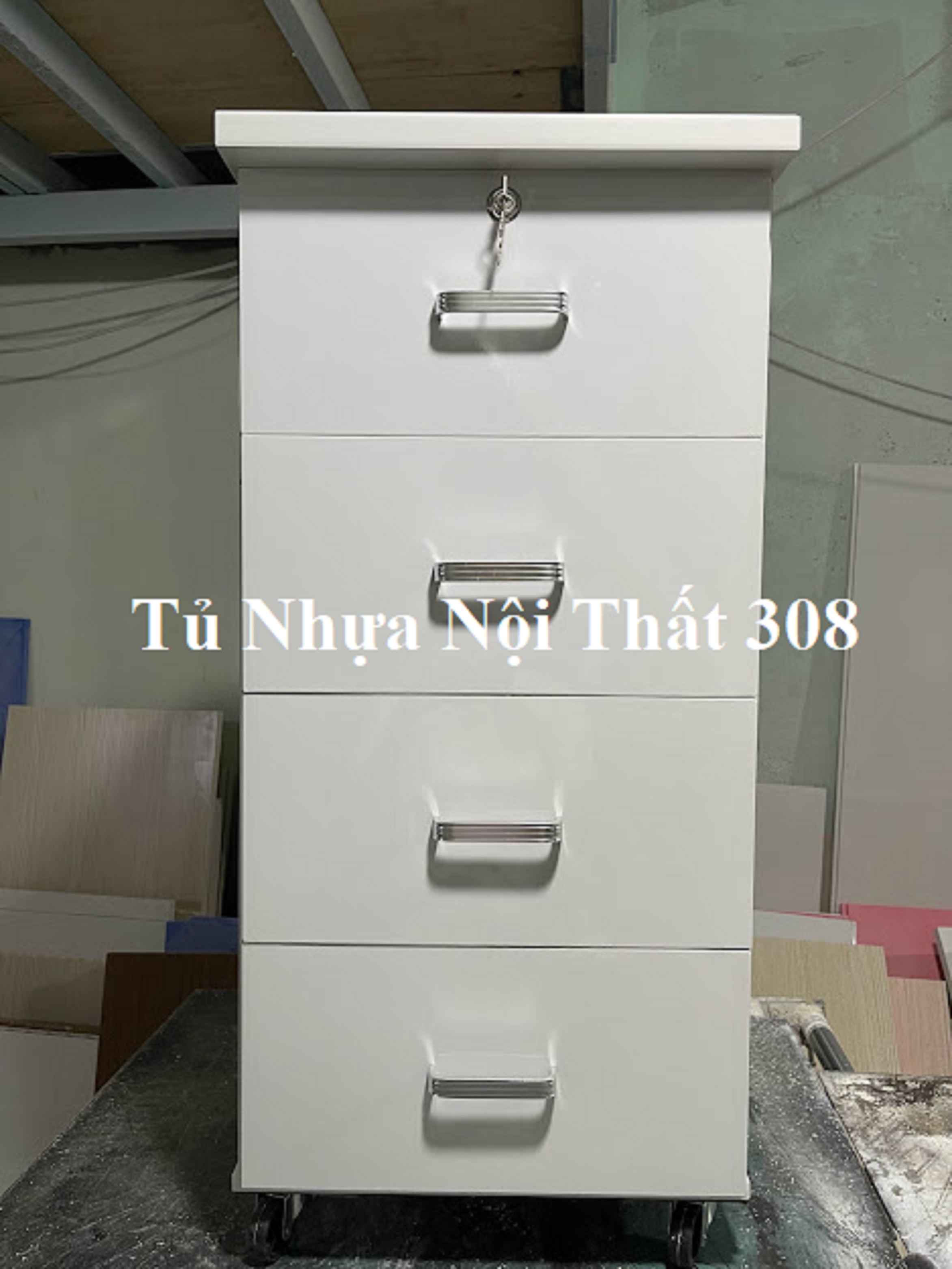 Tủ, Kệ Đầu Giường Nhựa Đài Loan Cao 89,5cm Ngang 42cm Sâu 42cm Màu Trắng K109