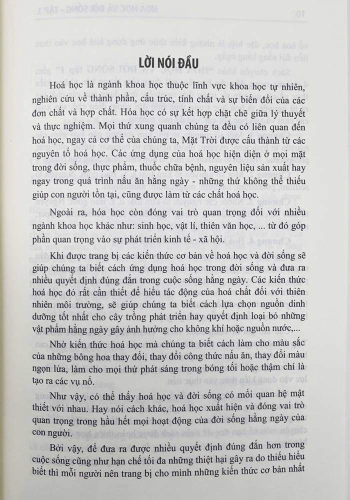 Sách - Hóa học và Đời sống Tập 1 (Sách chuyên khảo)