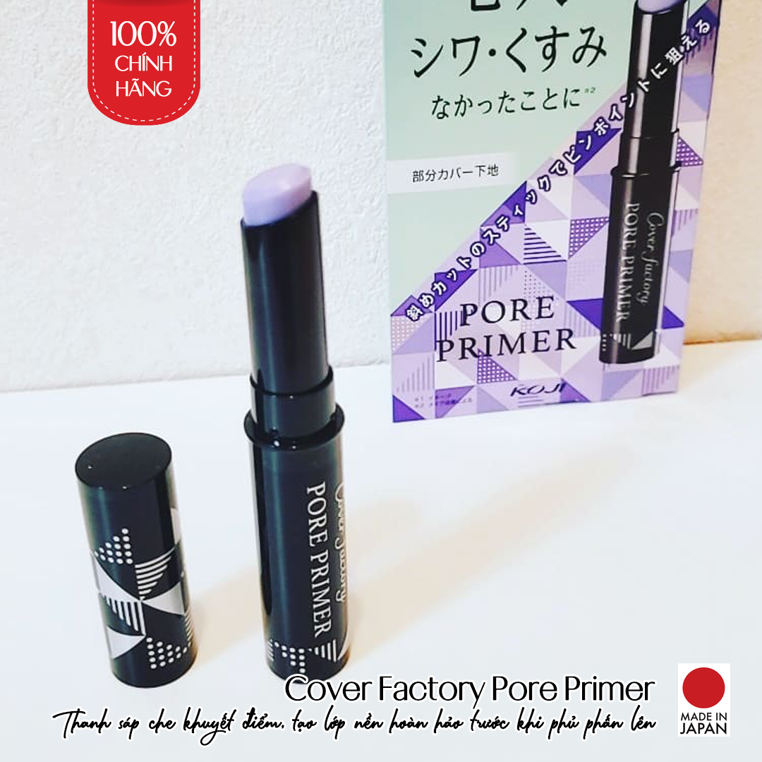Kem Che Khuyết Điểm Siêu Mịn Nhật Bản Koji Cover Factory Pore Primer, Che Phủ Cực Tốt Lỗ Chân Lông, Nếp Nhăn, Vết Sạm, Làm Giảm Bóng Nhờn Và Dưỡng Ẩm Da