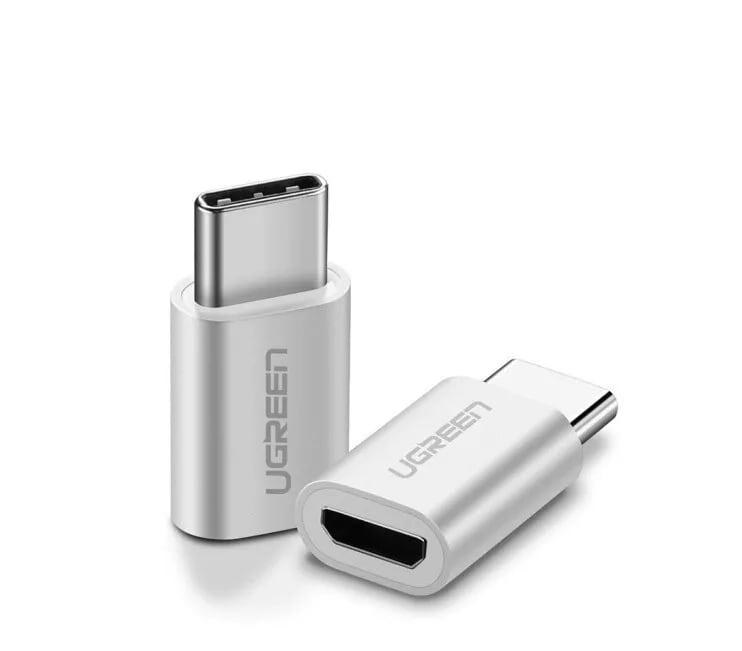 Ugreen UG20854US189TK Màu Trắng Đầu chuyển đổi TYPE C sang MICRO USB vỏ nhôm cao cấp - HÀNG CHÍNH HÃNG