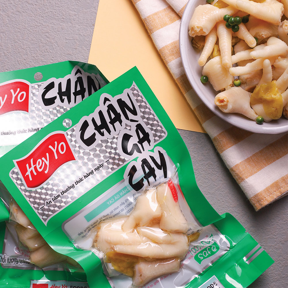 Combo 10 Chân Gà Cay Hey Yo Việt Nam Chân Gà cay 80g, Cay xì dầu thơm ngon chất lượng