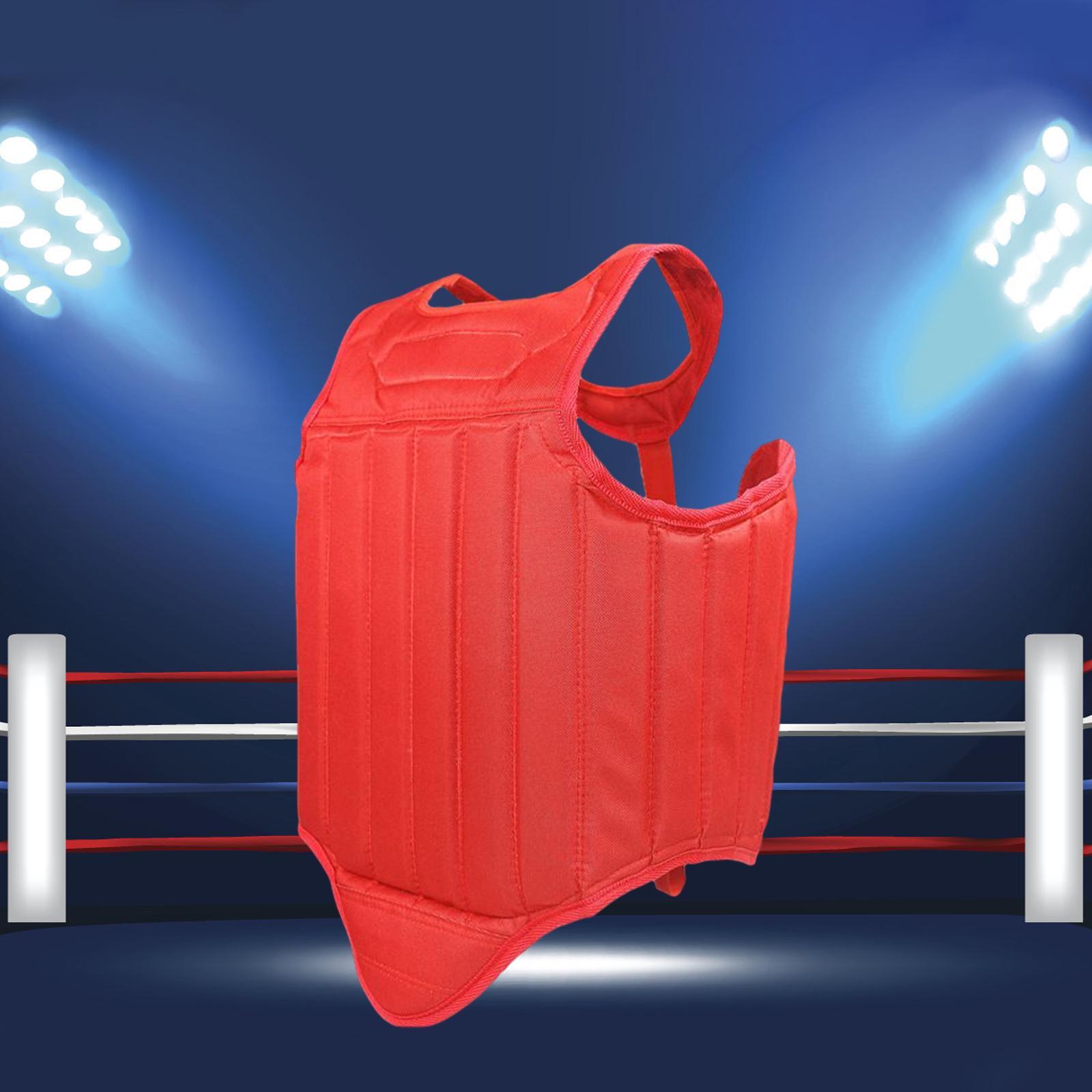 Unisex Karate Chest Guard Taekwondo Protector Muay Thai Rib  Armour