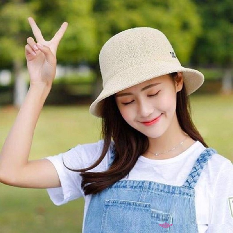 Mũ cói M phong cách Hàn Quốc phong cách