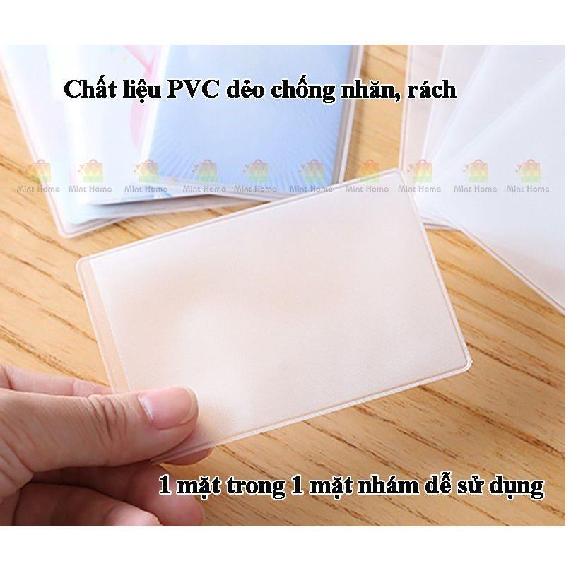 Combo 10 Túi Vỏ Bao Nhựa PVC Đựng Bọc Thẻ ATM Căn Cước Công Dân, Bằng Lái Xe, Thẻ Ngân Hàng, Thẻ Sinh Viên