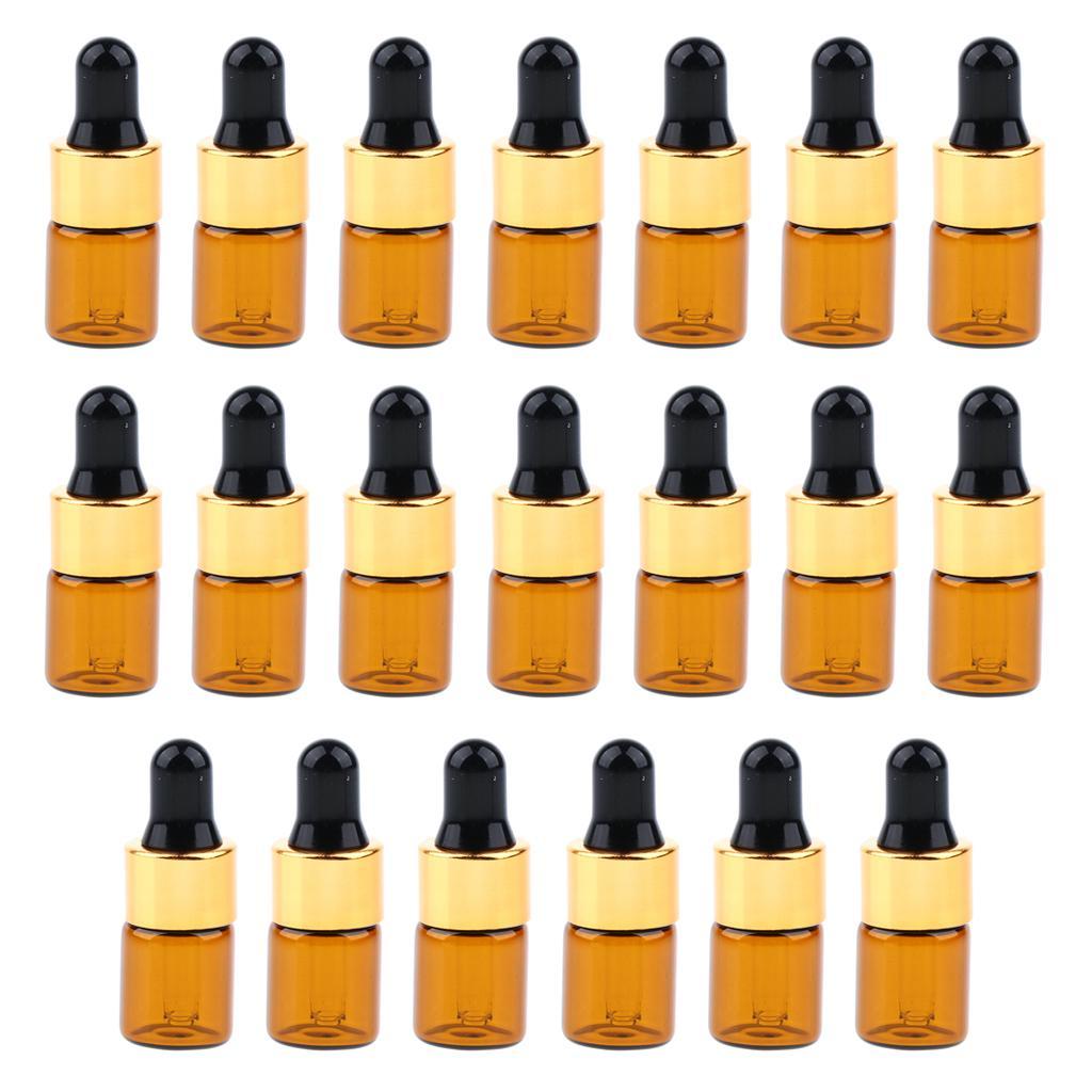 Foam Inserted Pocket Essential Oils Bag Travel Storage Case Pouch With 20 Refillable Empty Dropper Glass Bottles Kit