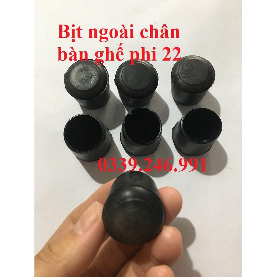 5 chiếc núm KT phi 22 bao ngoài, chân đế, chụp cao su bọc chân bàn ghế, ống  hộp