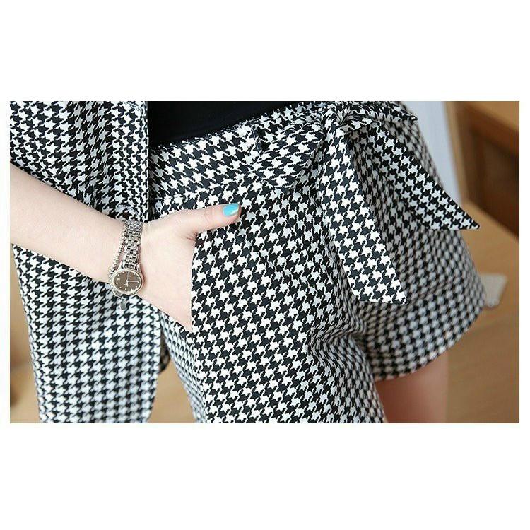 Set 3 Món Vest,Áo Vest Nữ, Áo Ống Kèm Quần Short Hoa Văn Cách Điệu Chất Kaki Thun Hàng Quảng Châu Cao Cấp